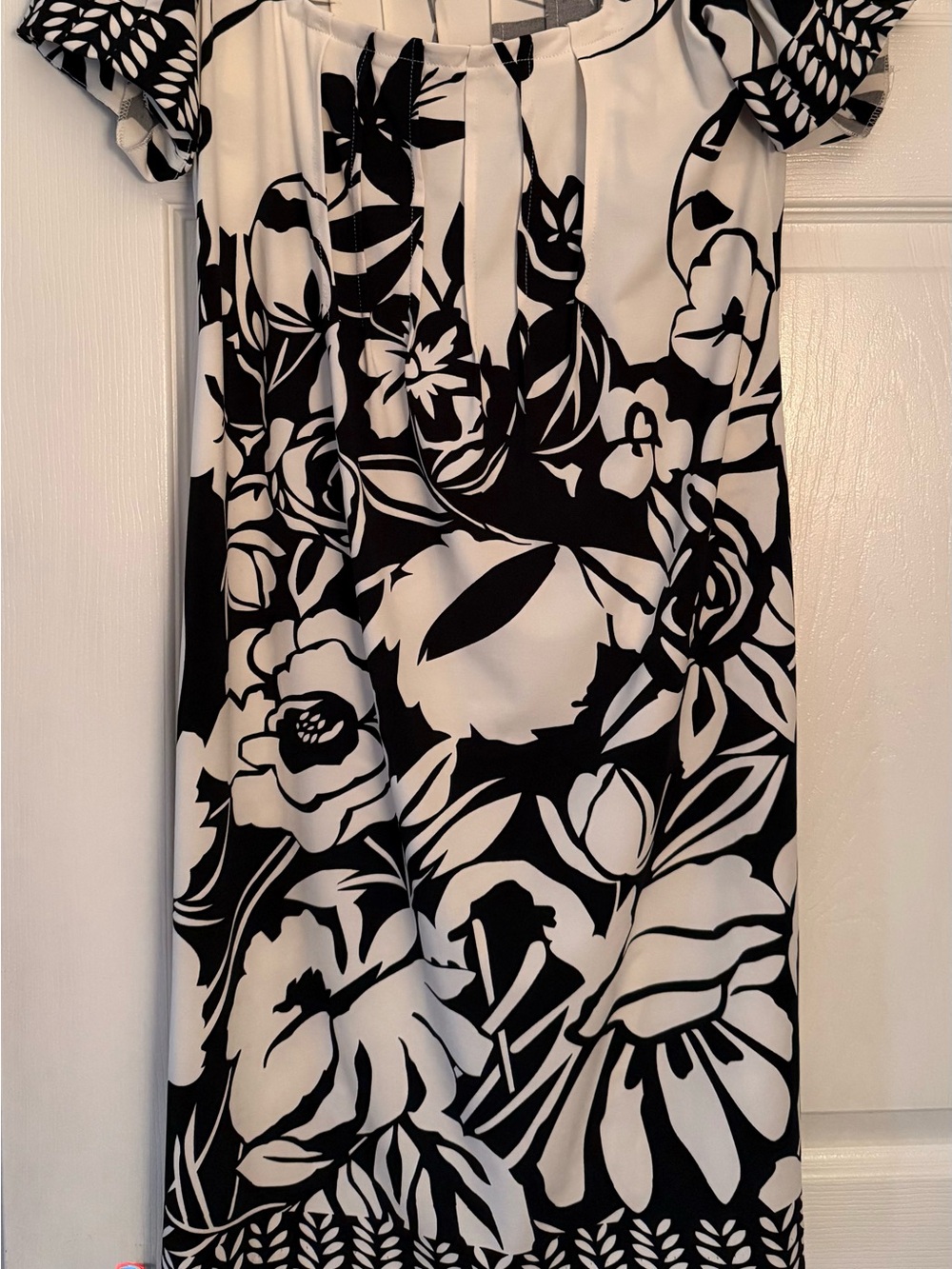 Black & White Floral Women's Dress